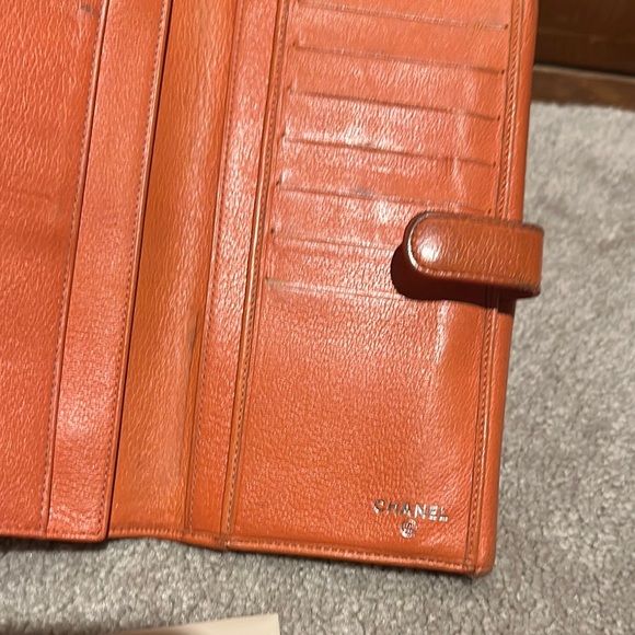 CHANEL Vibrant Orange Leather Clutch - Picture 11 of 11